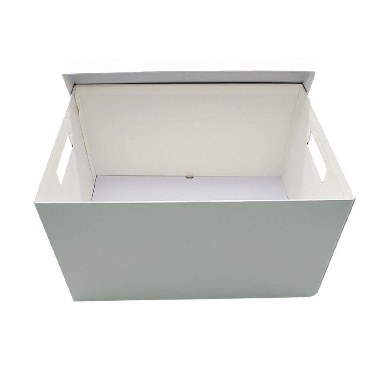 WS Paperboard Storage Box Medium White