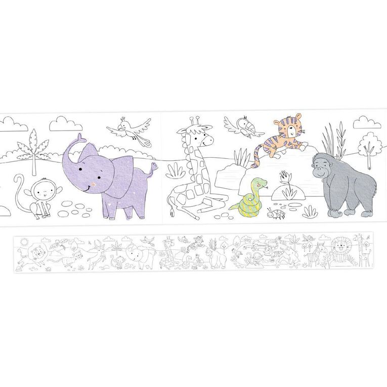 Giant Colouring 3m Poster Jungle Animals