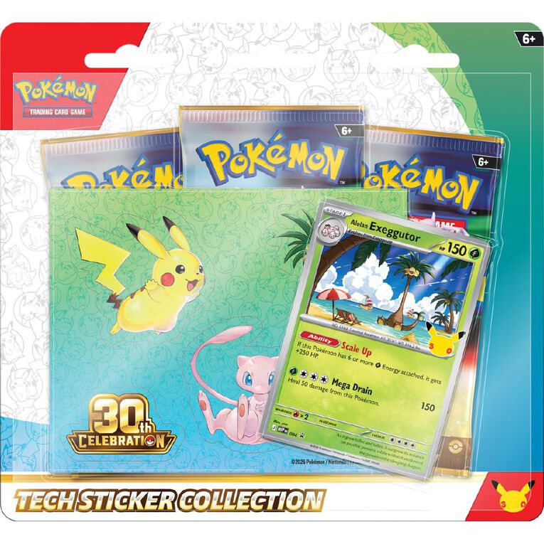 Pokemon 30th Celebration Sticker Blister - 1 PER CUSTOMER