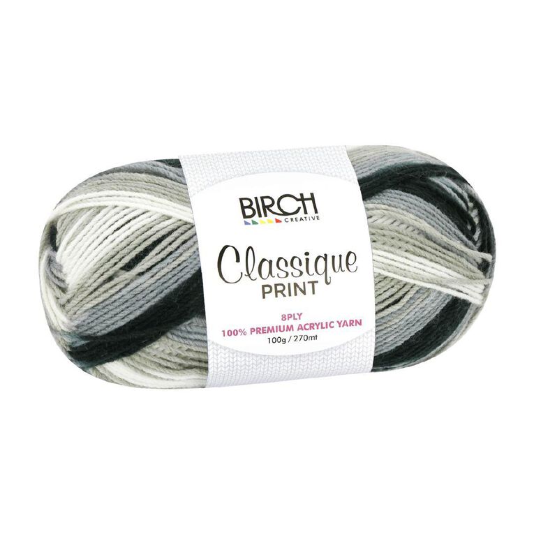 Birch Classique Yarn Prints 100% Premium Acrylic 100G 8Ply Shadow