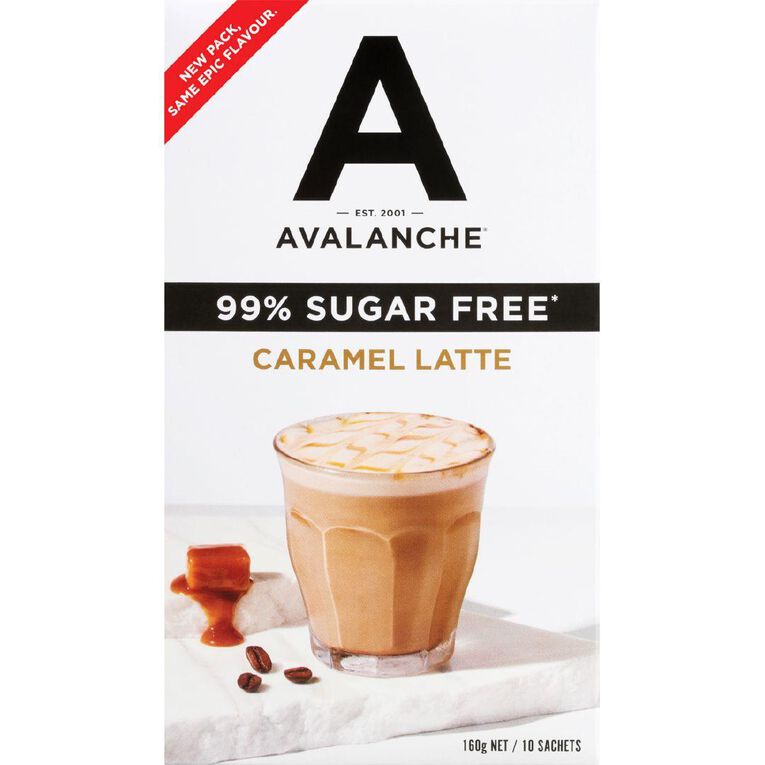Avalanche 99% Sugar Free Caramel Latte 10 Pack
