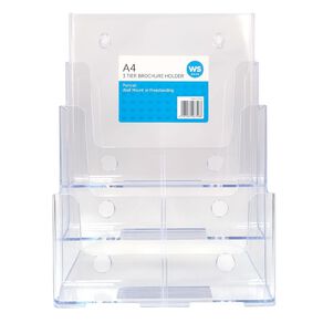 WS Brochure Holder Free Standing Clear A4