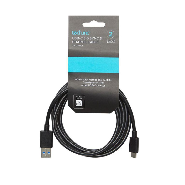 Tech.Inc USB-A To USB-C Cable 2m Black