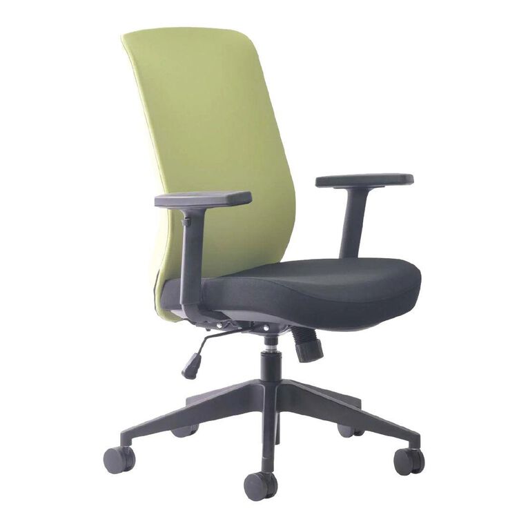 Buro Seating Mondo Gene Fabric Chair with Arms Green Green