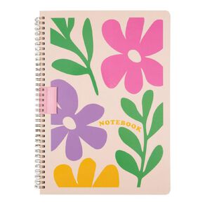 Uniti Stationery Colourful Flowers A4 Notebook