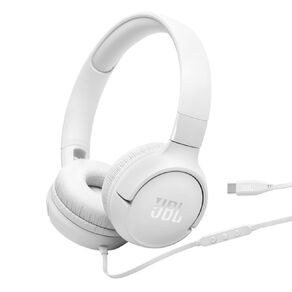 JBL Tune 520C USB-C Wired On-Ear Headphones White