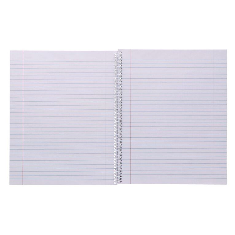 WS Exercise Book 8B5 7mm Ruled Spiral 50 Leaf Wiro Red