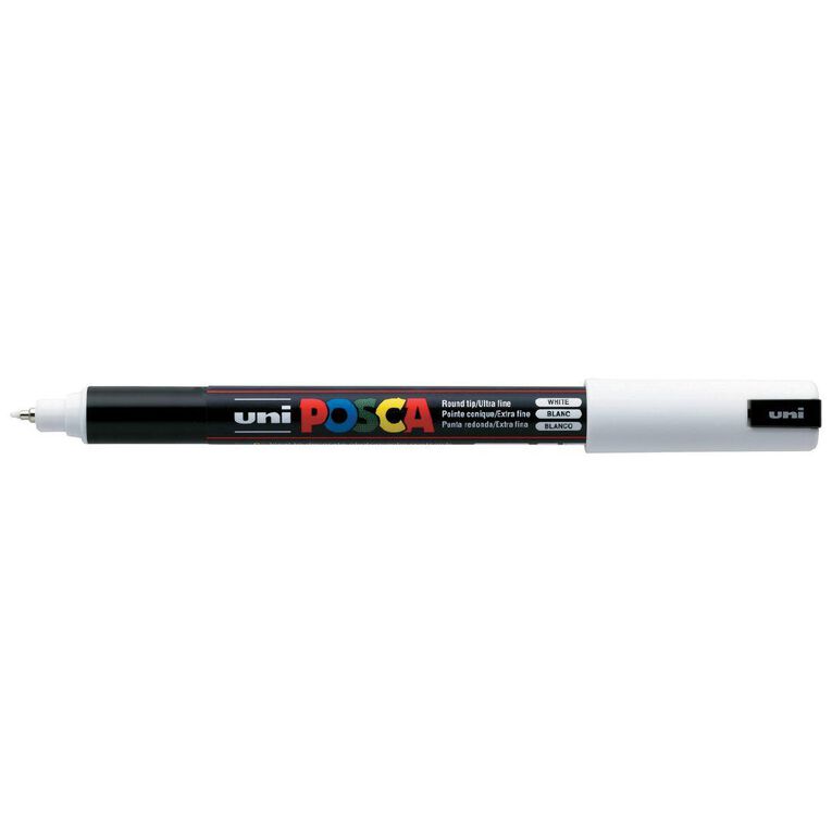 Uni Posca Marker 0.7mm Ultra-Fine Pin Tip White