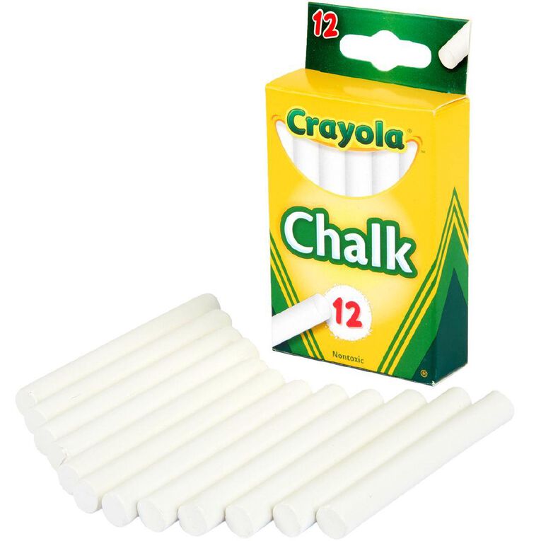 Crayola Chalk 12 Pieces White