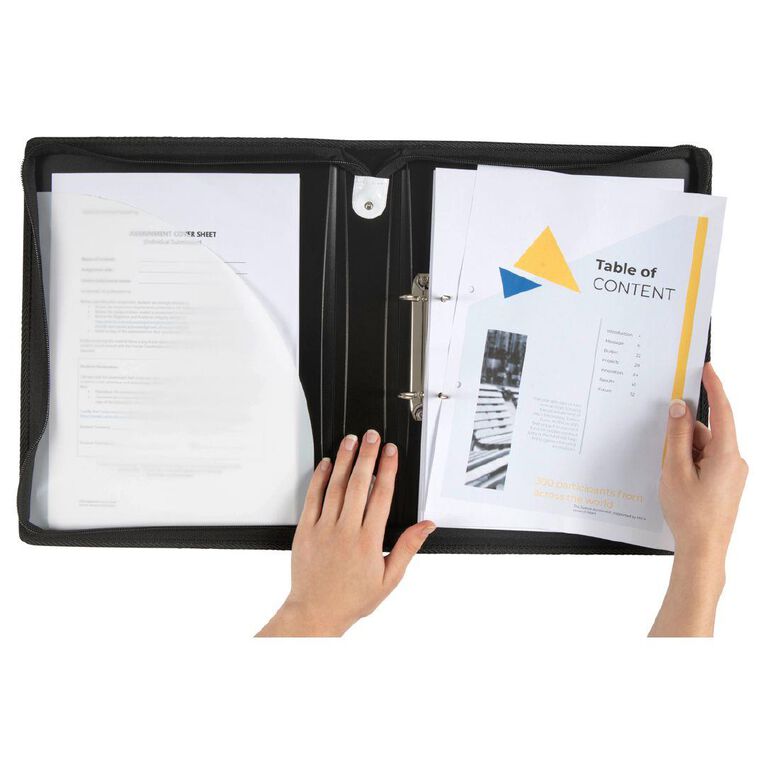 ColourHide My Zip Binder Black