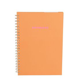 Uniti Stationery Brights Spiral Orange A4 Notebook