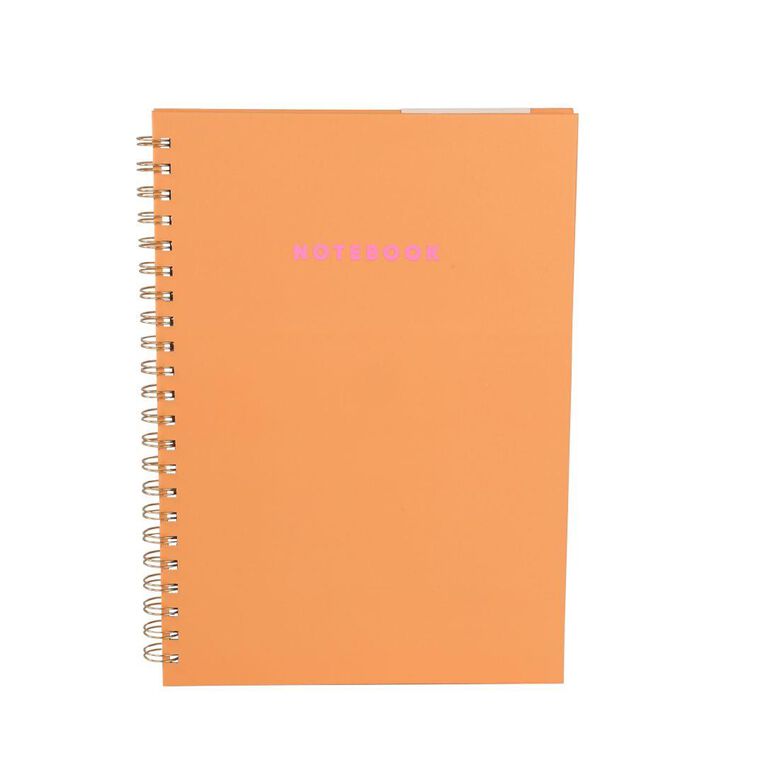 Uniti Stationery Brights Spiral Orange A4 Notebook