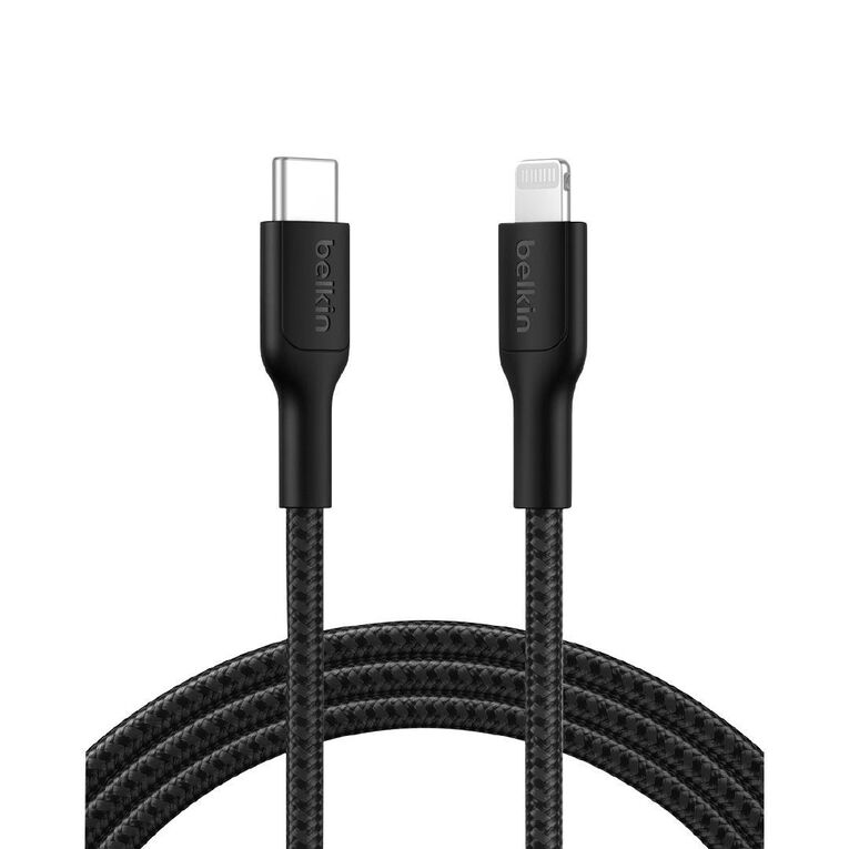 Belkin BoostCharge Pro USB-C Braided Cable Lightning Connector 2m Black