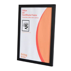 Living & Co Everyday Certificate Frame Black A4