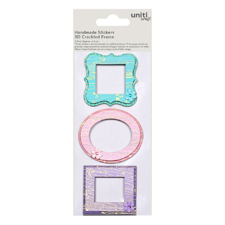 Uniti 3D Embellishments Crackled Frame 3 Piece