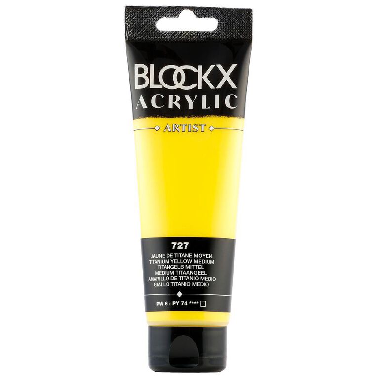 BLOCKX Acrylic Tube Medium Titanium Yellow 120ml
