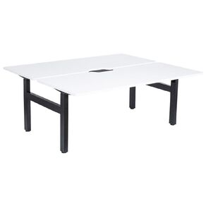 Jasper J Emerge Back to Back W1800 x 800 Black Legs White Top
