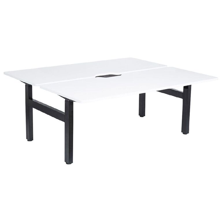 Jasper J Emerge Back to Back W1800 x 800 Black Legs White Top