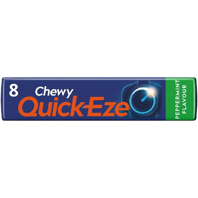 Quick Eze Chewy Antacid Tablets Peppermint 8s