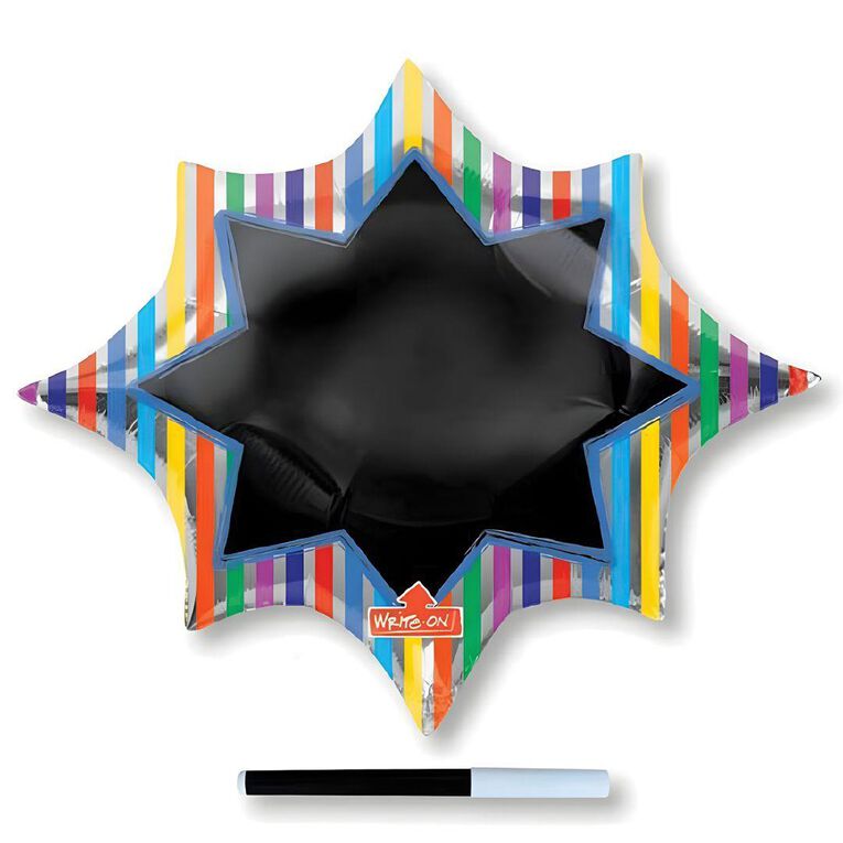 Anagram Supershape Starburst Write-On Blackboard Balloon