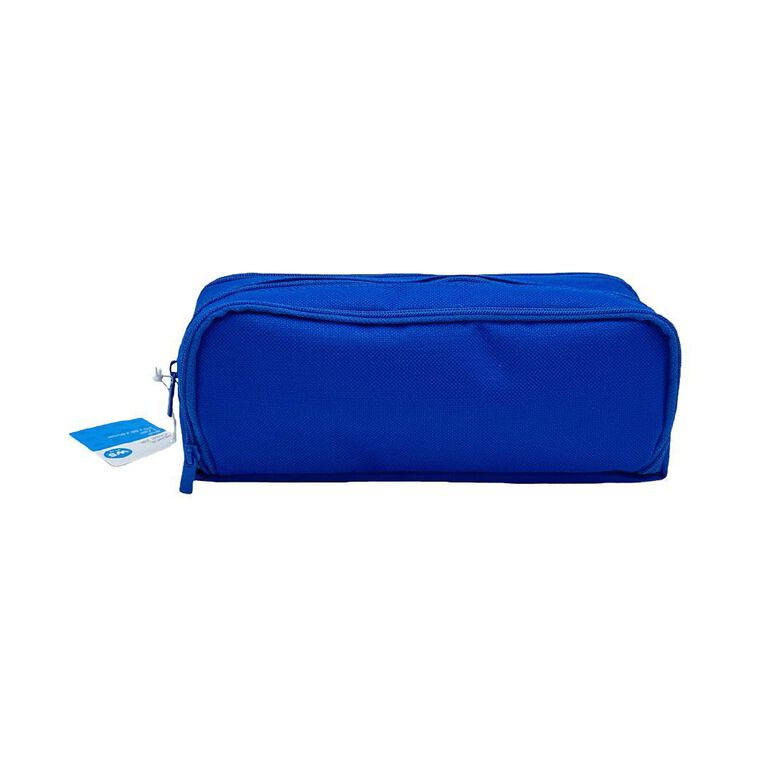 WS Pencil Case with 3 Zips Blue
