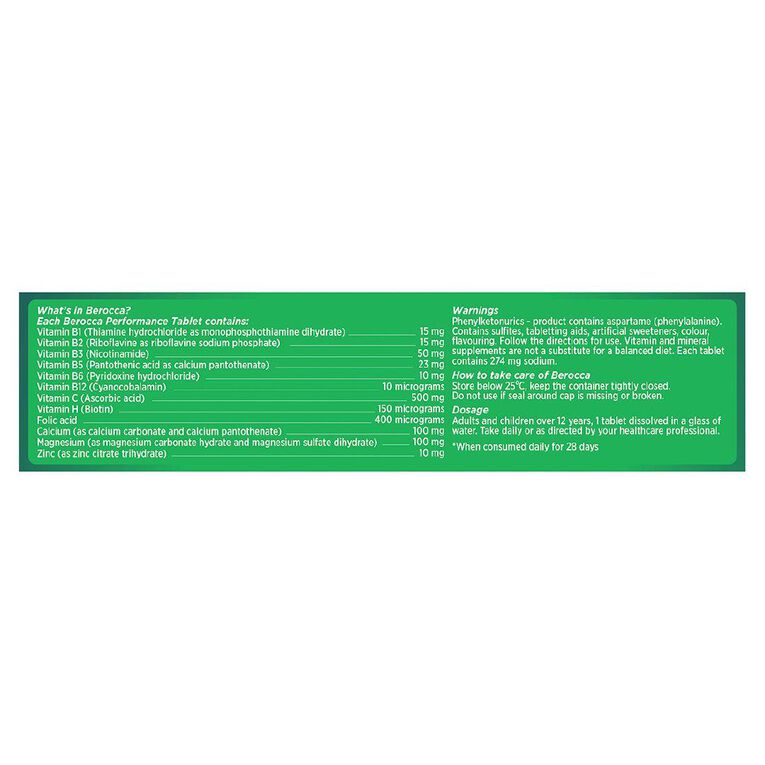 Berocca Energy Vitamin B & C Orange Flavour Effervescent Tablets 45 Pack