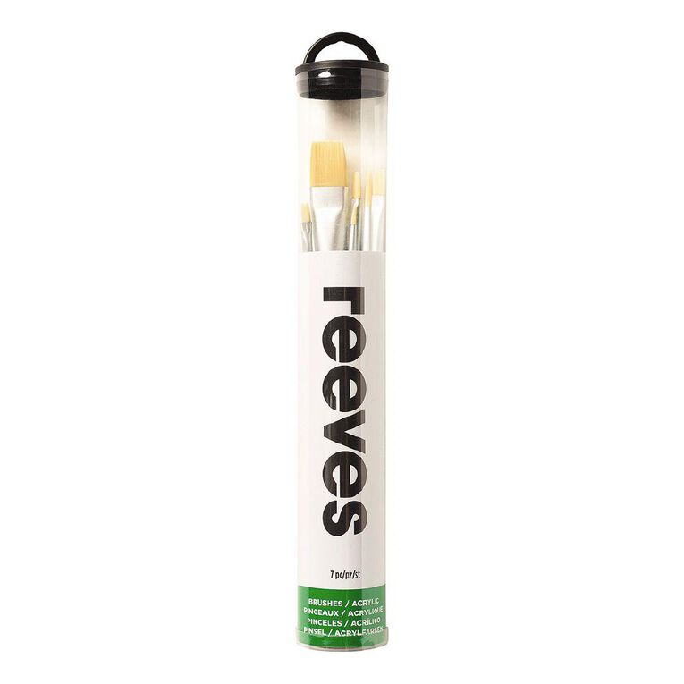 Reeves Acrylic Short Handle Brush Set of 7