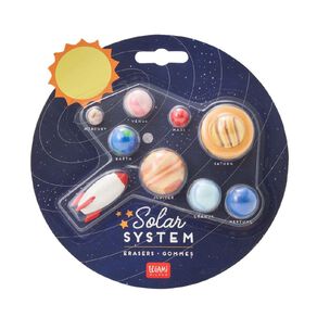 Legami Set of 9 Erasers Solar System