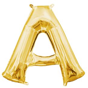 Anagram Small-Size Air Letter A Gold Balloon