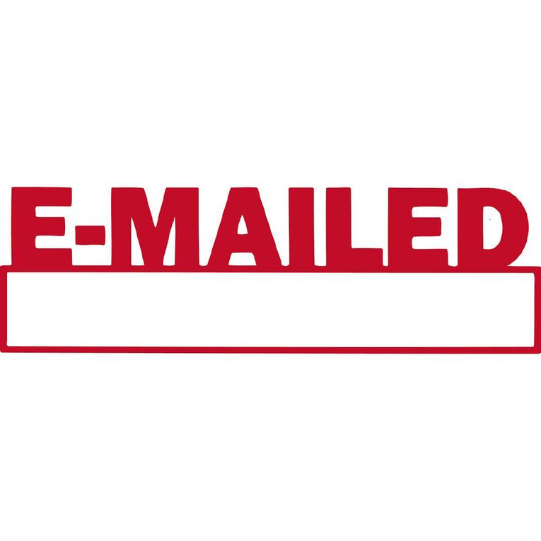 Xstamper Stamp Emailed Date Red Mid