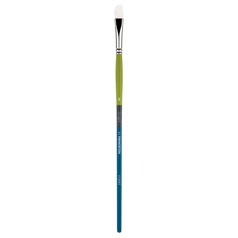Princeton Snap Long Handle Taklon Filbert 6 White