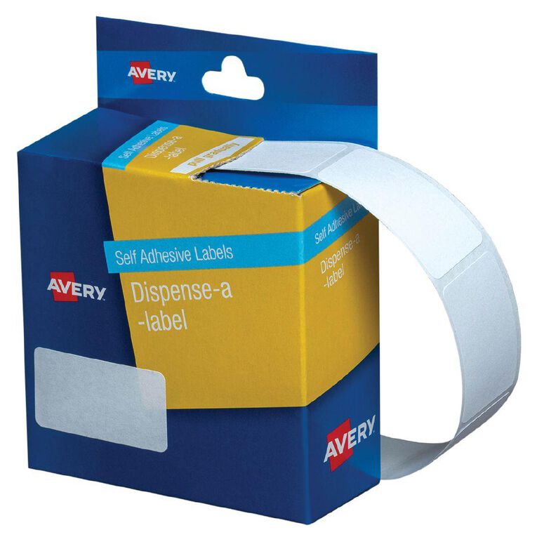 Avery Dispenser Rectangle White Labels 450 Handwriteable 36mm x 19mm
