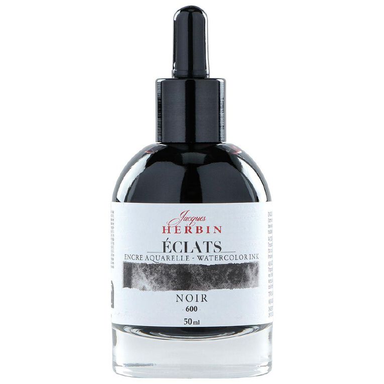 Jacques Herbin Eclats Watercolour Ink 600 50ml Black