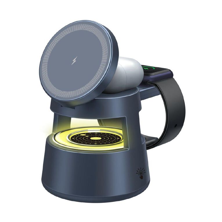 Tech.Inc 4 In 1 Wireless Charging Station With Night Lamp