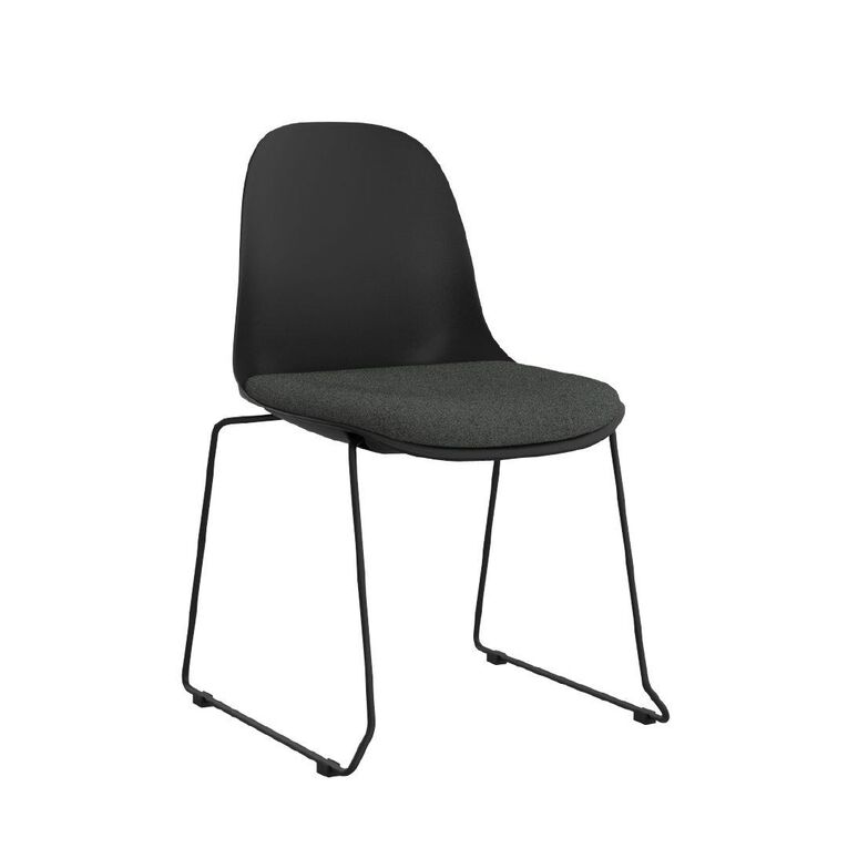 Knights Willow Shell Chair with Black Reef Black