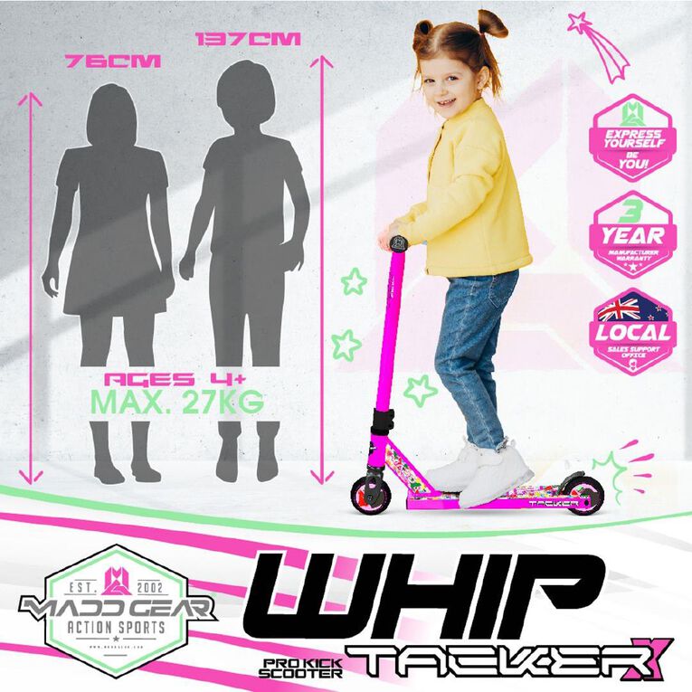 MADD Gear Whip Tacker-X Scooter Lolly Mix Pink