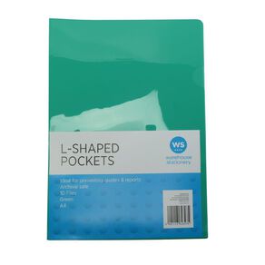 WS Colour Pop L-Shaped Pockets 10 Pack