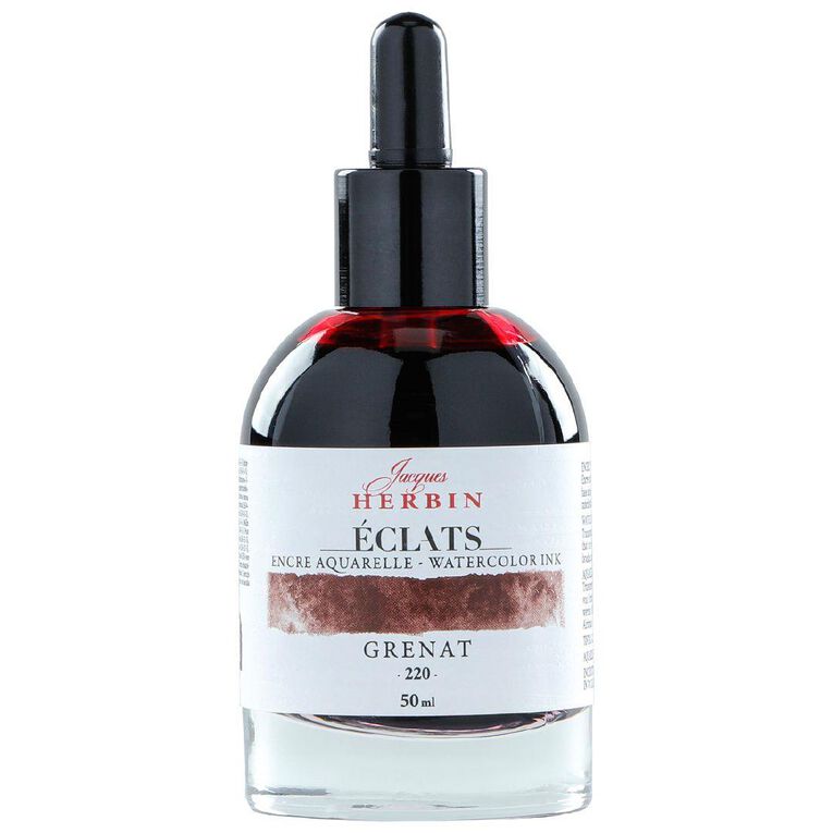 Jacques Herbin Eclats Watercolour Ink 220 Garnet 50ml
