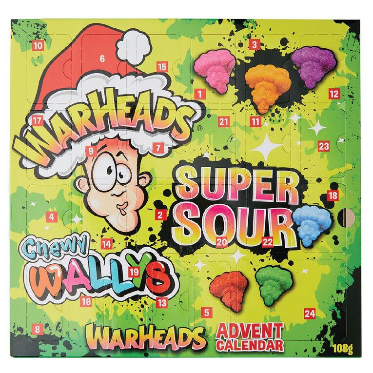 Warheads Advent Calendar with Sour Gummies 108g