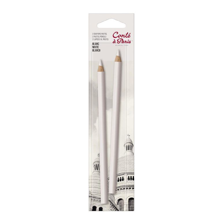 Conte a Paris Pastel Pencils White 2 Pack