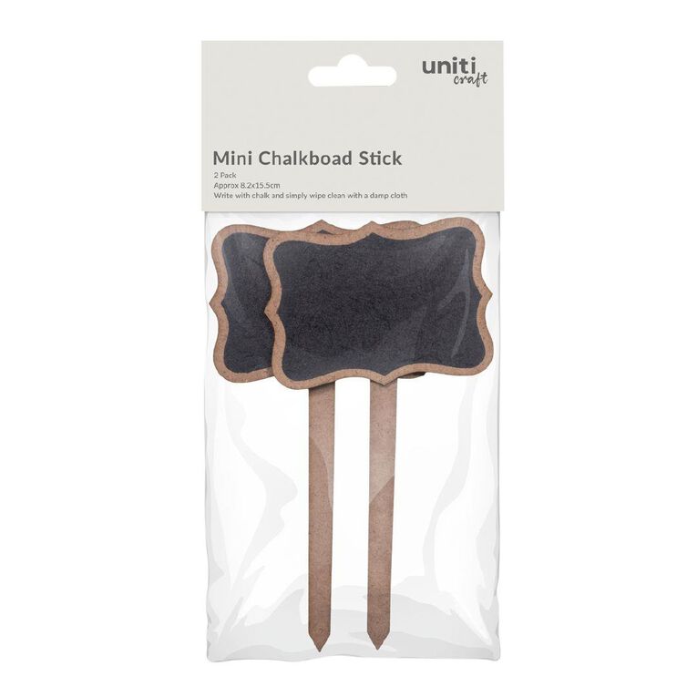 Mini Chalkboard Tabletop SignPlanter Stick Braces W 3.25 X H6