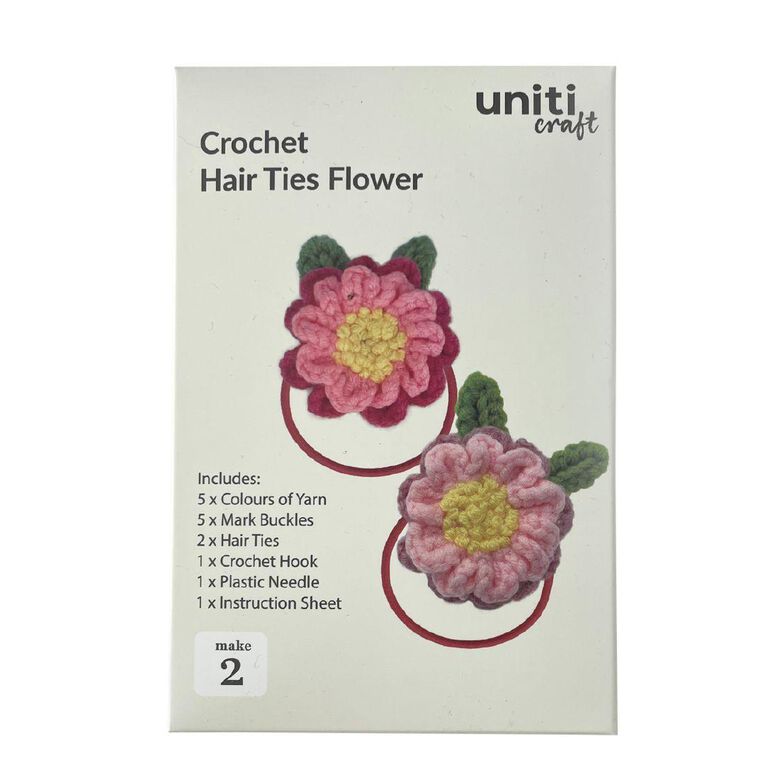 Uniti Craft Adults Crochet Kit Hair Tie Flower