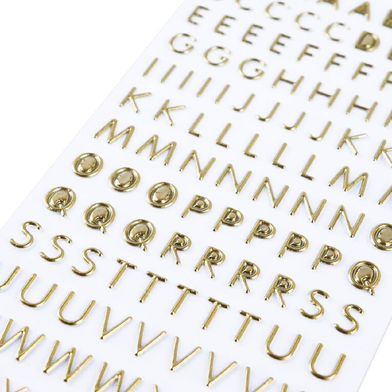 Uniti Mini Foam Alpha Stickers Gold