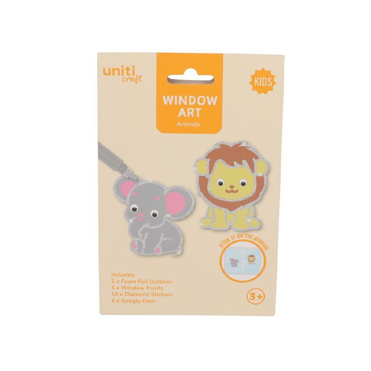 Uniti Kids Window Art Craft Kit Lion