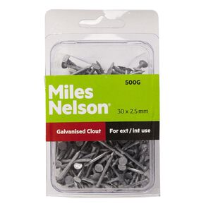 Miles Nelson Galvanised Clout Nails 30mm x 2.50mm