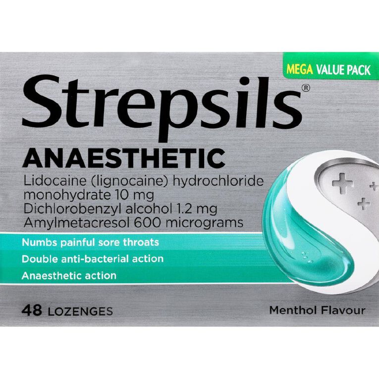 Strepsils Anaesthetic Menthol Flavour Lozenges 48 Pack