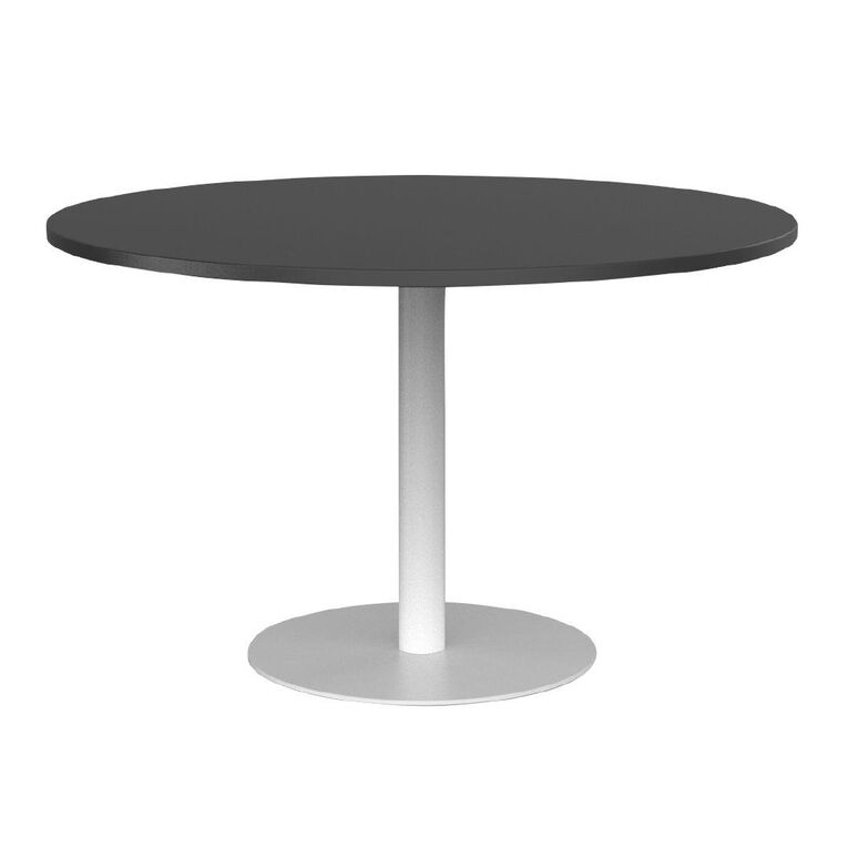 Knights Polo Meeting Table 1200 Round Black Top