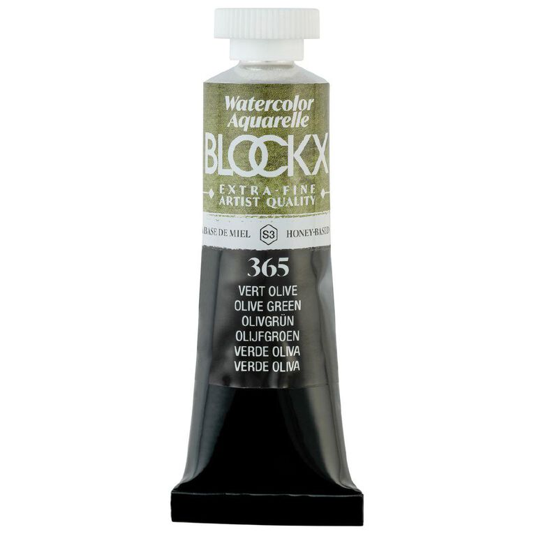 BLOCKX Watercolour Tube 15ml S3 365 Olive Green Green