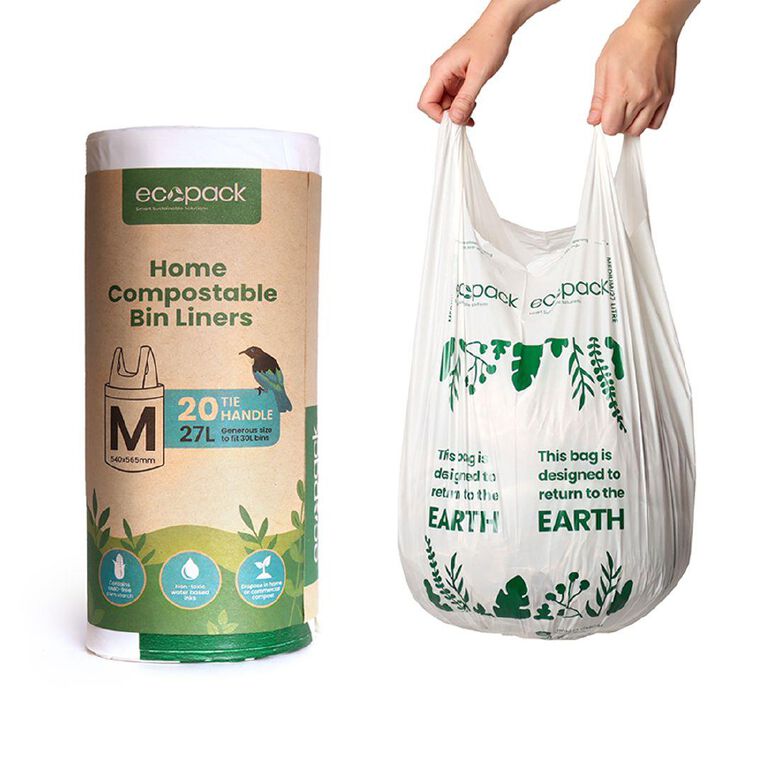 Ecopack Compostable Bin Liners 27L 20 pack