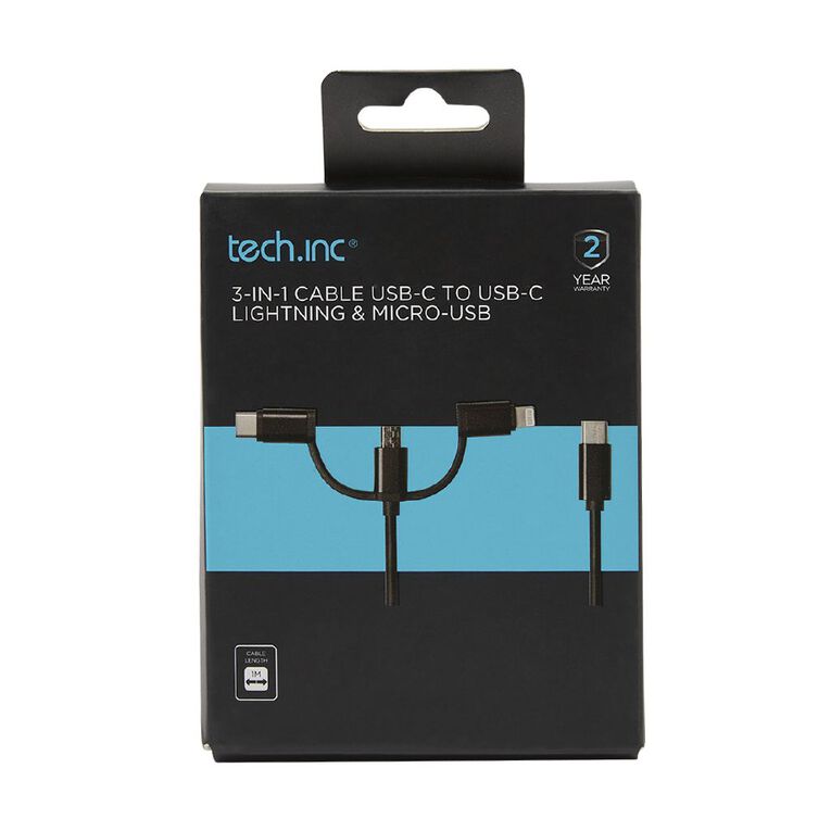Tech.Inc 3 In 1 Micro Lightning and USB C Cable